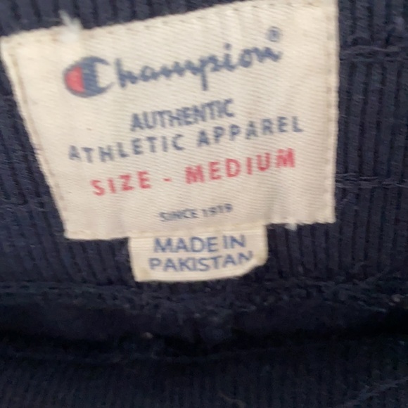 CHAMPION large logo navy jogger sweatpants track M - Picture 3 of 4
